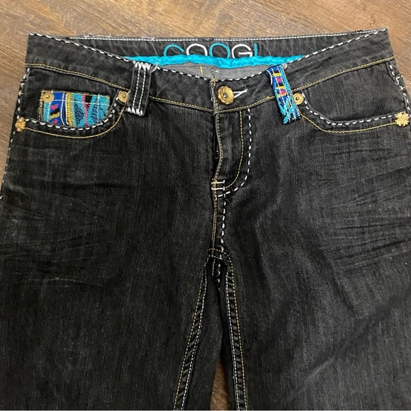 COOGI 101-041747 7/8 25 WASHED BLACK STRAIGHT LEG W/TOP STITCHING&CONTRAST CUFF - Picture 7 of 16